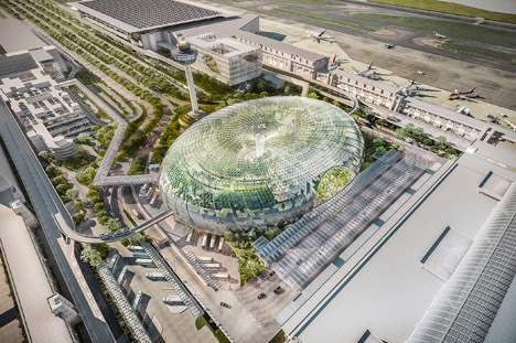 Changi Airport in Singapore by Safdie Architects