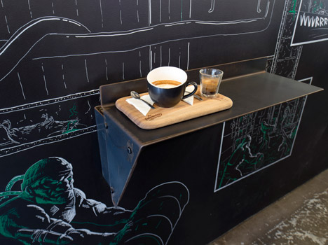 A comic book fanatic’s caffeine cave near Central Station by Nettleton Architects