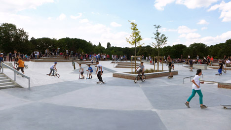 Skate park in Reims by Planda architectes and Constructo