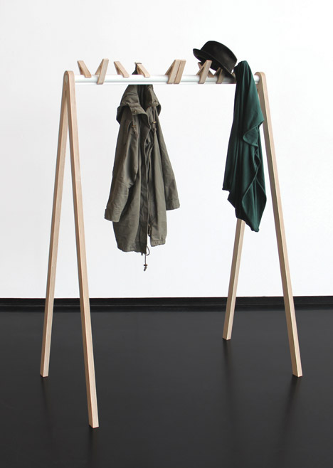 Birds in a Row Coat Rack by Katharina Ganz & Christine Herold. Photograph by MID (made in darmstadt)