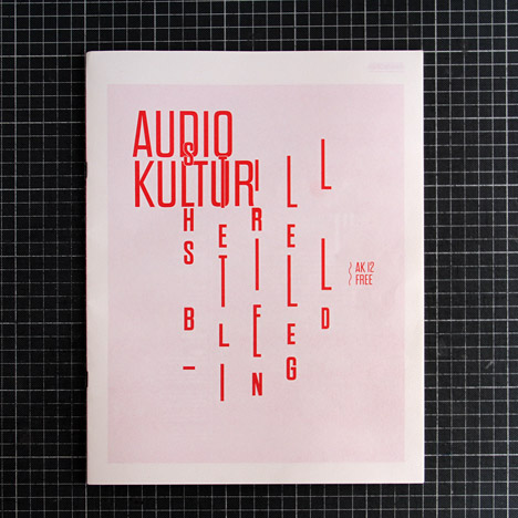 Audio Kultur magazine posters made with human blood Still Here Bleeding