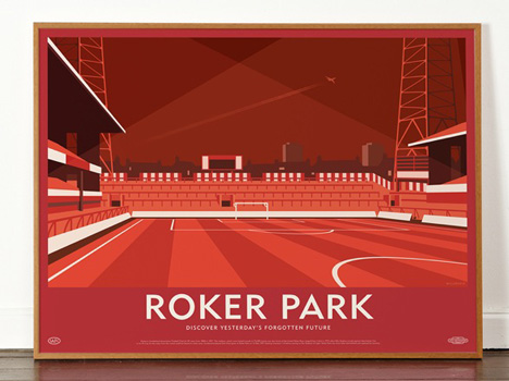 Dorothy Roker Stadium poster Lost Destinations