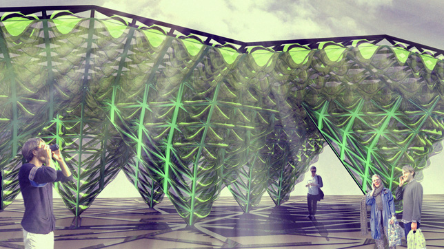 Visualisation of the Urban Algae Canopy by ecoLogicStudio