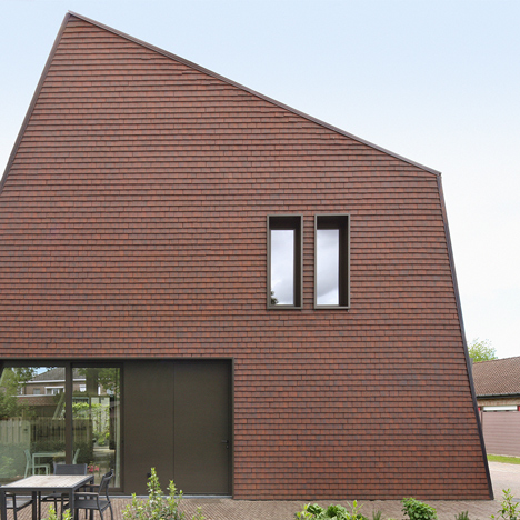 Villa Willemsdorp by Dieter De Vos features a lopsided gable - Dezeen