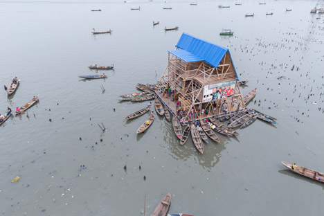 Makoko Floating School by NLE, 2014. Photograph by Iwan Baan
