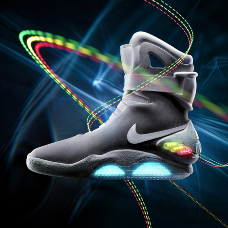 Back to the future Nike Mags shoes in NYC