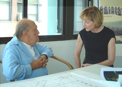 Oscar Niemeyer with Julia Peyton-Jones