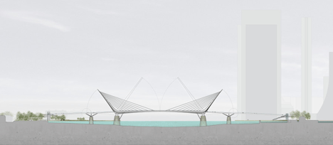 London pedestrian and cycle bridge proposal by reForm