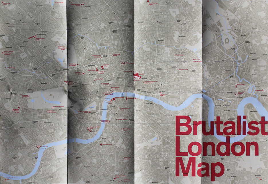 Brutalist London Map Twentieth Century Society