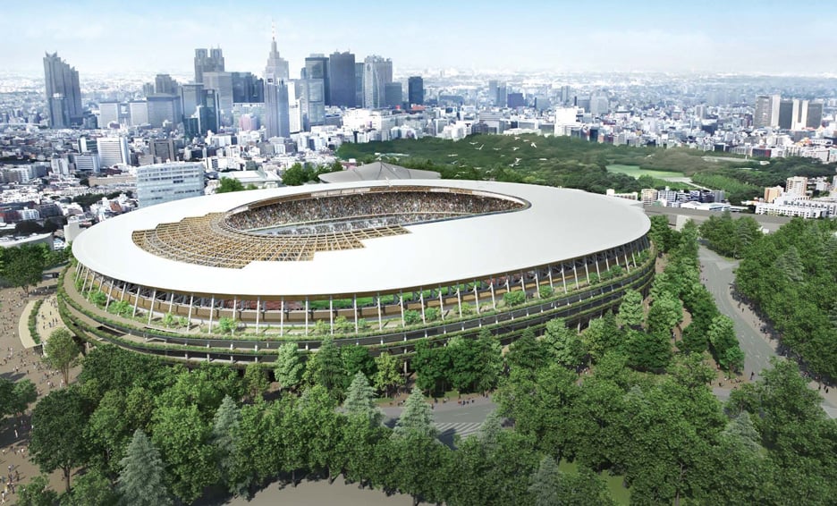 Japan National Stadium scheme A by Kengo Kuma