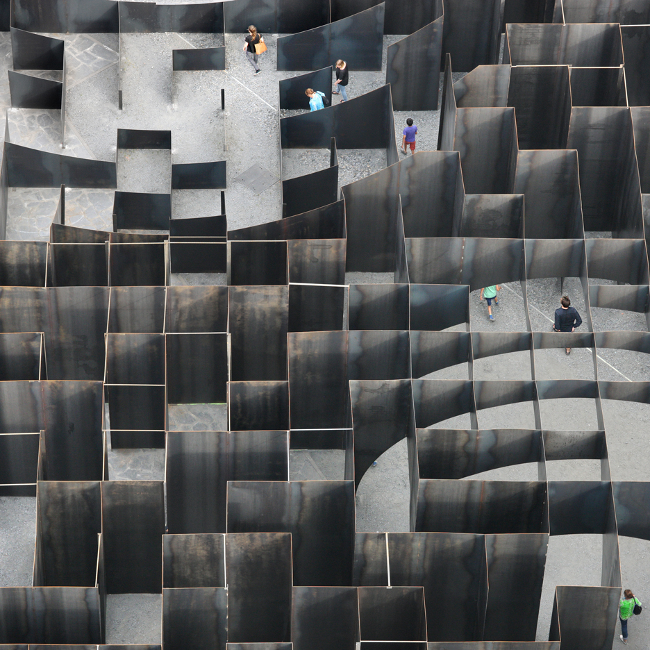 Labyrinth steel maze by Gijs Van Vaerenbergh