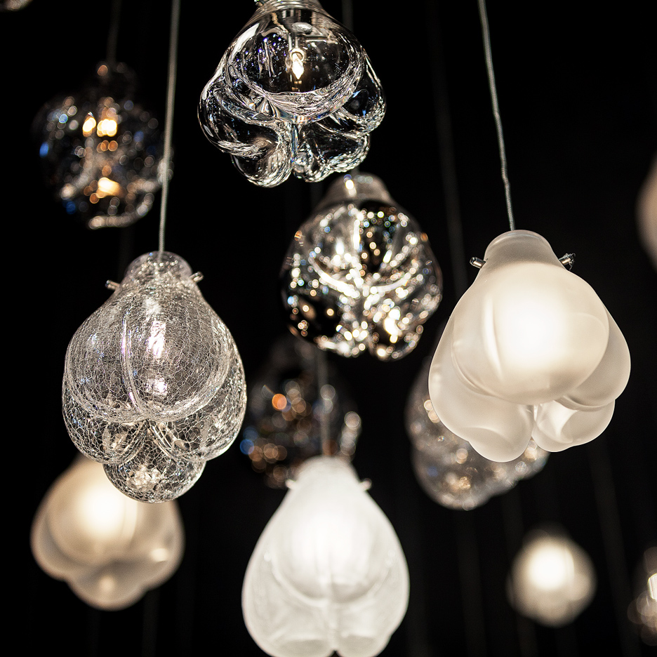 Petra Krausová's Cassia lamps for Lasvit form twinkling installation at Maison&Objet