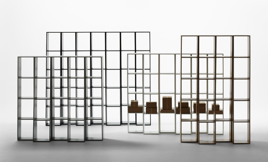 Massproductions' Endless shelving doubles as an adjustable room divider