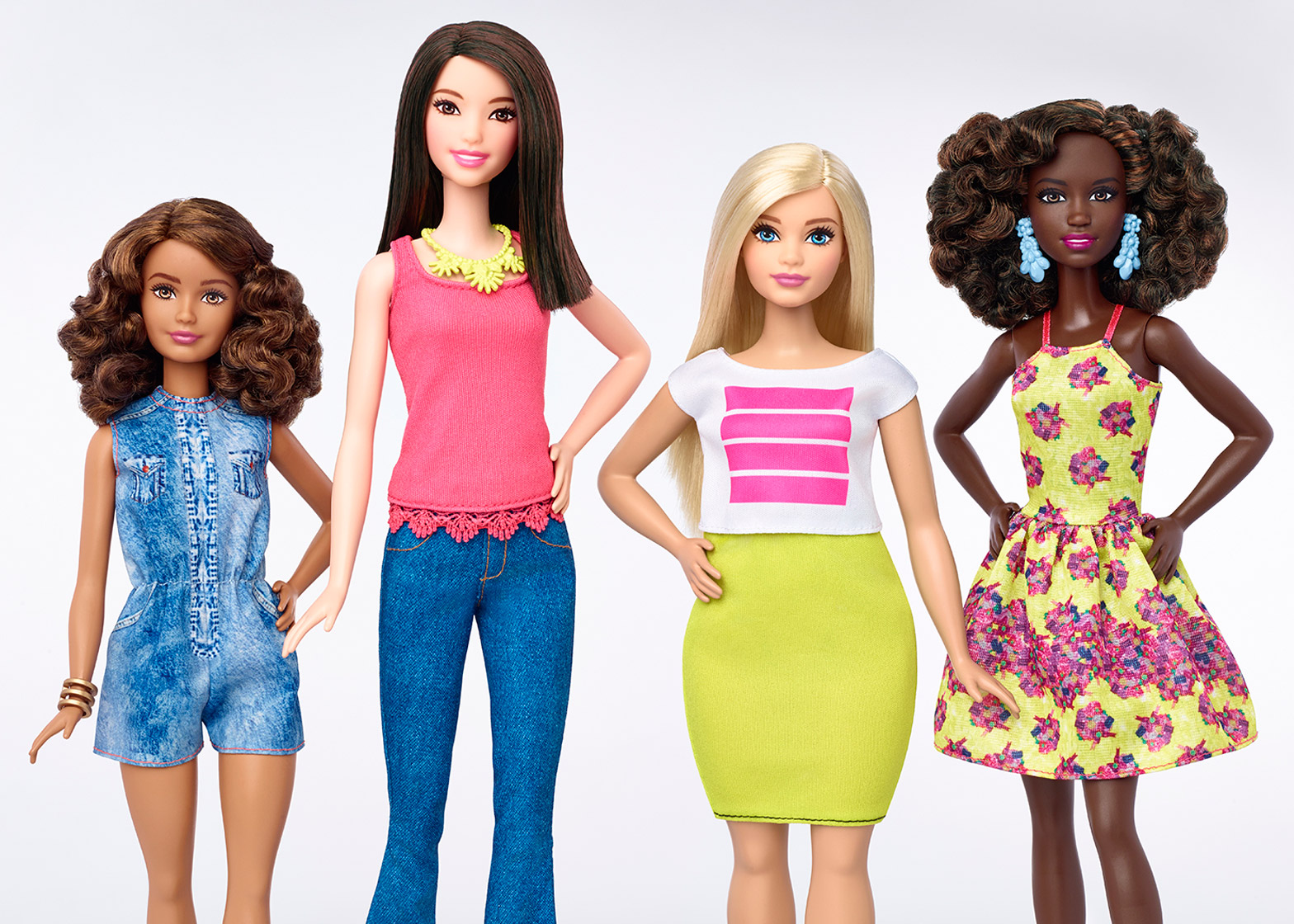 Barbie dolls now available in four body types