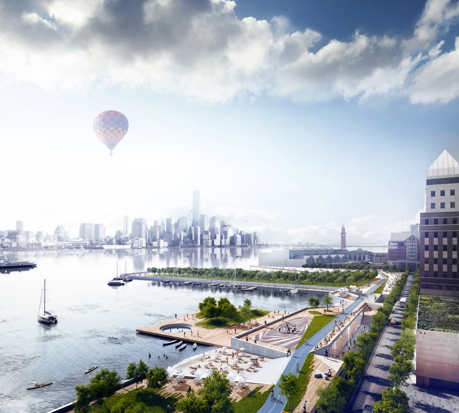 Idea for the rebuilding of Hoboken, New Jersey after Hurricane Sandy in 2012