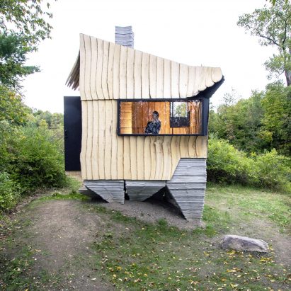 Hannah clads off-grid Ashen Cabin in New York with infested wood