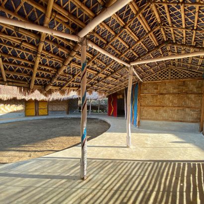 Centre for displaced Rohingya women built from bamboo in Bangladesh