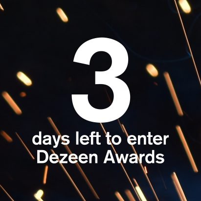 There are only three days left to enter Dezeen Awards 2020
