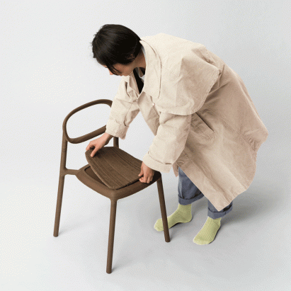 Nataša Perković makes textured furniture from palm oil byproducts