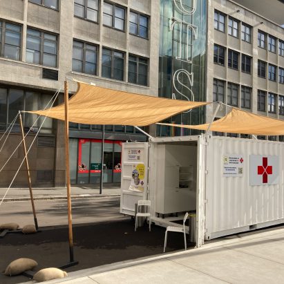 Shipping-container coronavirus testing centre trialled in Australia