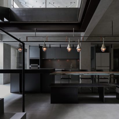 KC Design Studio creates moody grey living spaces in basement of Taipei apartment