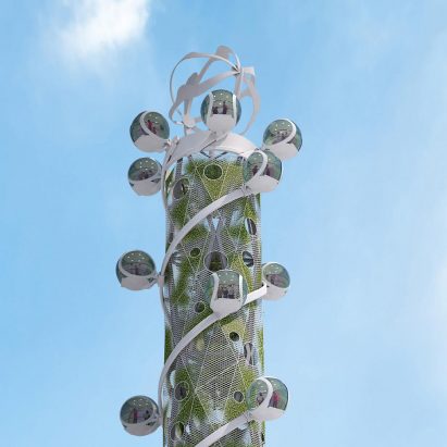 Spiral Tower is concept for an observation tower ride powered by a windmill