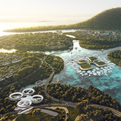 BIG reveals masterplan for "urban lilypads" off coast of Penang Island