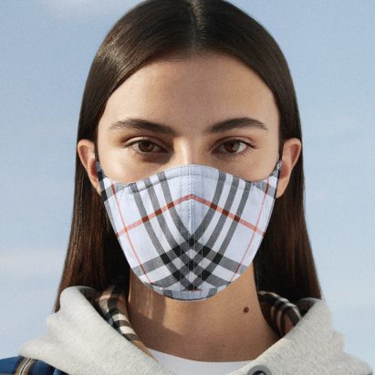 Burberry releases face mask in signature check pattern on antimicrobial fabric