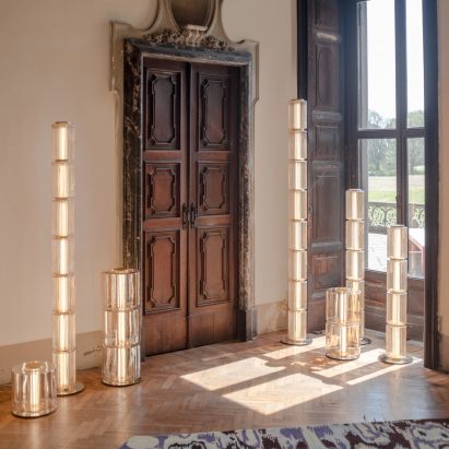A&N&D places standing chandeliers in 17th&century Milanese villa
