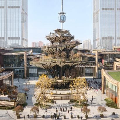 Heatherwick Studio arranges "unexpected three-dimensional urban landscape" around tree-like park