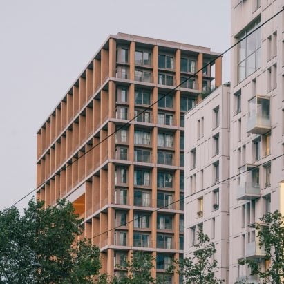 LAN "deliberately exposes" mass&timber structure of Paris apartment block