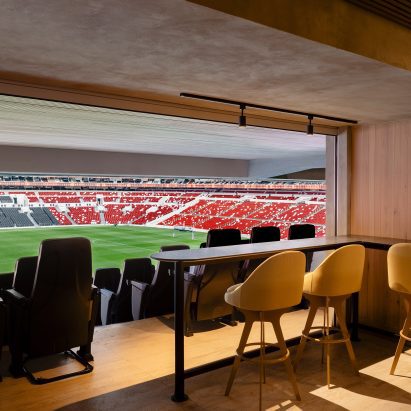 Custom furniture created for Azteca Stadium's interior revamp