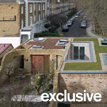Garden walls conceal compact London house by Inglis Badrashi Loddo