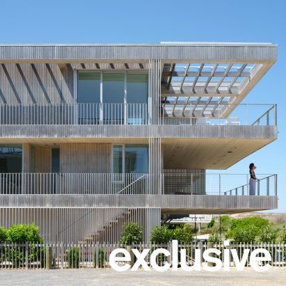 Giant balconies line Delaware beach house by Ziger Snead