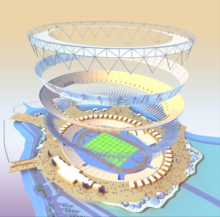 London 2012 Olympics stadium by HOK Sport