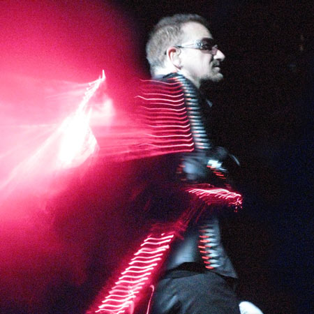 Bono’s laser jacket by Moritz Waldemeyer