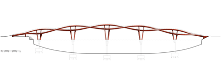 Nanhe River Landscape Bridge by WXY Architecture