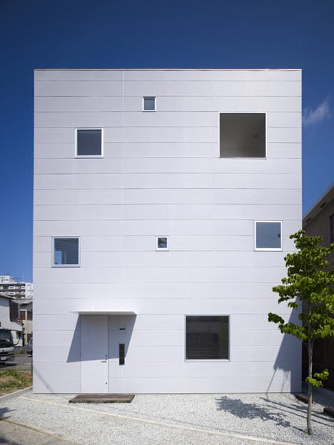 Small House with big Spiral Staircase by Hideshi Abe