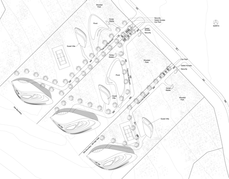 Concept villas for golf and spa resort by Zaha Hadid Architects Shell
