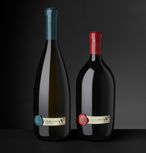UNA wine bottles by Cibicworkshop