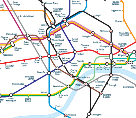 London Tube Map by Mark Noad Design