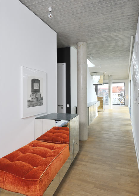 home designer architectural sloped interior wall