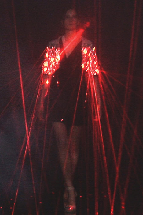 laser dress by Hussein Chalayan