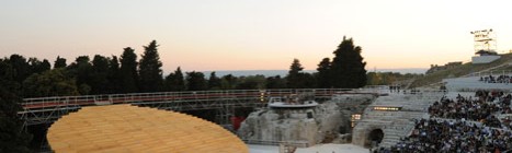 Stage set at the Greek Theatre in Syracuse by OMA