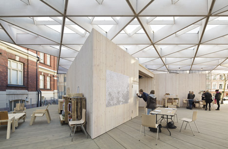 The World Design Capital Helsinki 2012 Pavilion by Aalto University Wood Studio students
