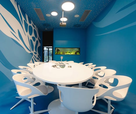 Nội thất văn phòng Microsoft ở Vienna với không gian xanh