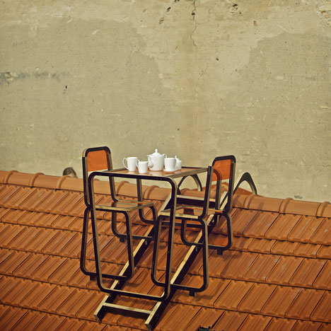Ridged Roof Furniture by Ainė Bunikytė