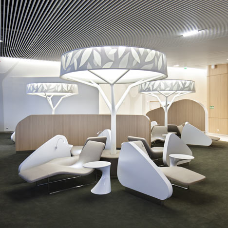 Air France Business Lounge by Brandimage and Noé Duchaufour-Lawrance