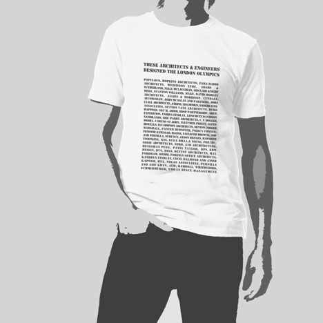 The Olympian Architects T-shirt by Peter Murray at Dezeen Super Store