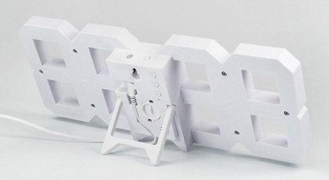 White and White Clock by KibardinDesign